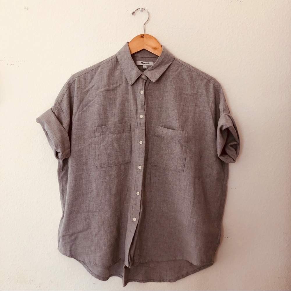 Madewell Courier Shirt in Light Grey
